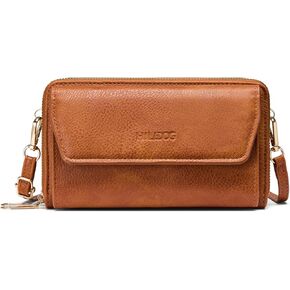 حقيبة محفظة هيلدوغ صغيرة للنساء ، حقيبة كروس محفظة محفظة RFID ، حقيبة محفظة للهاتف المحمول مع جلد نباتي للفتيات in Kuwait