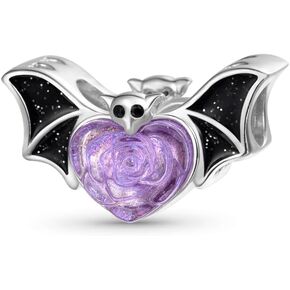 GNOCE HALLOWEEN BAT Charm Sterling Silver Bead Halloween Charm سوار/قلادة للنساء للزوجة/الهدية المجوهرات in Kuwait