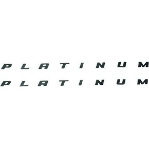 2Pc Platinum Emblem 3D Letter Badge Sticker Rear Bedside Nameplate with Double Tape (Chrome) in Saudi Arabia