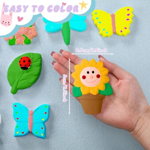 Sinmoe 12 Sets Christmas Gnomes Paint Your Own Painting Kit for Kids Unpainted DIY Ceramics Figurines Ceramic Painting Kit Ceramics to Paint for Adults with Magnet Brushes Palette Arts and Crafts in Kuwait