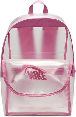 Nike Unisex Kid's Heritage Crystal Backpack (25L) (Little Big, Clear/Black/Black, One Size in Saudi Arabia