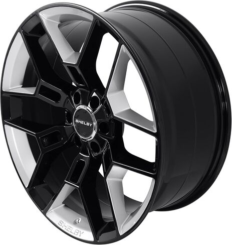 CS45-395512-BS CS45-22 x 9.5 in. - 6 x 135 12mm Offset - Black w/Chrome Powder Inserts in Saudi Arabia