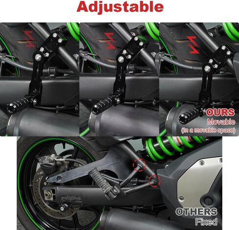 Xitomer Universal 1.25" Highway Footpegs Adjustable Footpeg Kit Fit for Road Glide Street Glide Sportster Road King Electra Glide Guard Bar, Fits most Harley models Motorcycle Highway Peg Mounts in Saudi Arabia