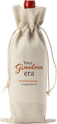 （Pink） I Cant Drink This But You Can Pregnancy Announcement for Grandparents Aunt Parents New Mom Dad Pregnancy Announcement Wine Bag in Kuwait