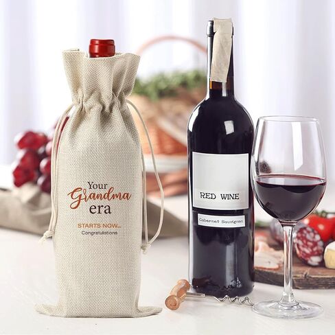 （Pink） I Cant Drink This But You Can Pregnancy Announcement for Grandparents Aunt Parents New Mom Dad Pregnancy Announcement Wine Bag in Kuwait