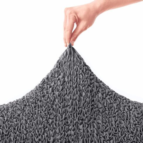PAULATO BY GA.I.CO. Corner Sectional Couch Cover - Extra Large L-Shape Couch Slipcover - Washable Polyester Sofa Covers - 1-Piece Form Fit Furniture Protector - Microfibra - Dark Grey (Corner Sofa) in Saudi Arabia