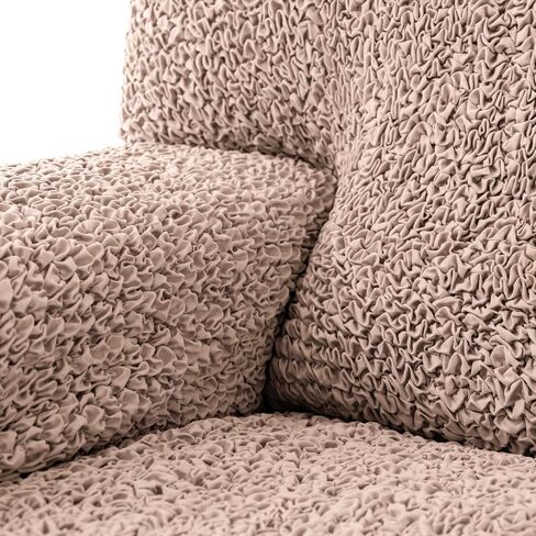 PAULATO BY GA.I.CO. Corner Sectional Couch Cover - Extra Large L-Shape Couch Slipcover - Washable Polyester Sofa Covers - 1-Piece Form Fit Furniture Protector - Microfibra - Dark Grey (Corner Sofa) in Saudi Arabia