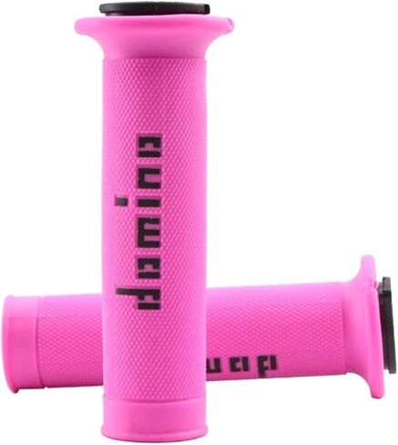 fushengdianzi Motorcycle Grips Handle Bar Compatible with Domino Grip 11 Colors Compatible with Yamaha Universal Pit Bike Motocross Motorbike Rubber Gel 7/8 "22 24mm(Pink) in Saudi Arabia