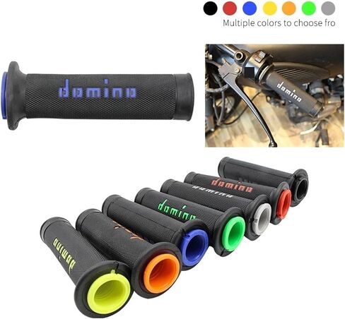 fushengdianzi Motorcycle Grips Handle Bar Compatible with Domino Grip 11 Colors Compatible with Yamaha Universal Pit Bike Motocross Motorbike Rubber Gel 7/8 "22 24mm(Pink) in Saudi Arabia