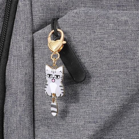 5pcs Cute Cat Key Chain, Bag Charm Handbag Wallet Backpack Charm - Kawaii Pendant Black Cat Keychain Metal Keychain Gift for Women and Girls - 5 Desigh in Saudi Arabia