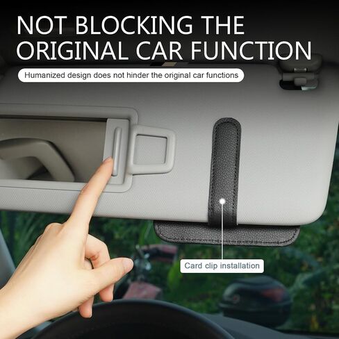 1 PC Car Sun Visor Organizer, Sunglass Holder & Document Storage Pocket Organizer, Car Visor Accessories with Insurance and Registration Card, Universal for Cars, Trucks, SUVs (Black in Saudi Arabia