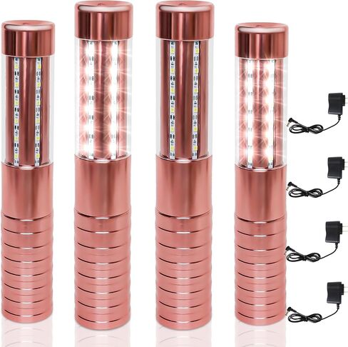 4 PCS LED Strobe Baton Lights Rechargeable LED Bottle Service Light Reusable Handheld Champagne Bottle LED Light for Party Nightclub Bar Wedding Event Festival Outdoor Activity (Black) in Saudi Arabia