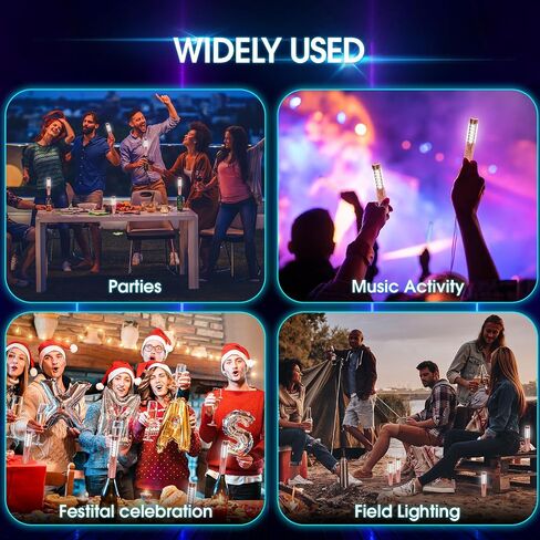 4 PCS LED Strobe Baton Lights Rechargeable LED Bottle Service Light Reusable Handheld Champagne Bottle LED Light for Party Nightclub Bar Wedding Event Festival Outdoor Activity (Black) in Saudi Arabia