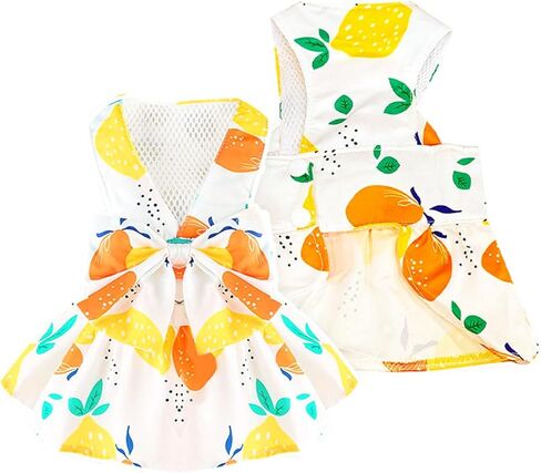 Dog Dress Clothes Cute Red Plaid Princess Dress Dogs Harness Dresses Leash Set with Pearls Bow Tie Accessories Puppy Clothes Outfit for Small Dogs Girl Chihuahua-S in Kuwait