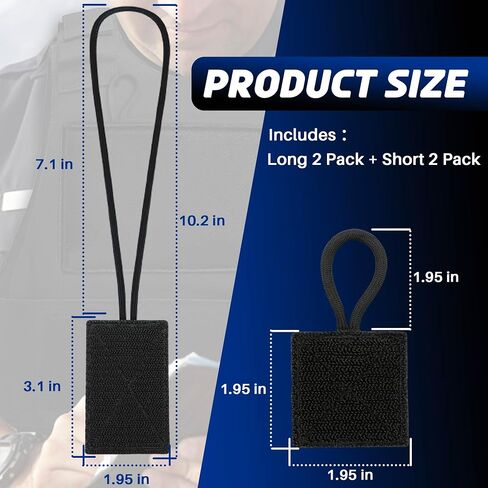 2 Pack Mic Clips for Law Enforcement, Black Radio Mic Holders, Mic Clips for Law Enforcement Vest, Essential Law Enforcement Accessories in Saudi Arabia