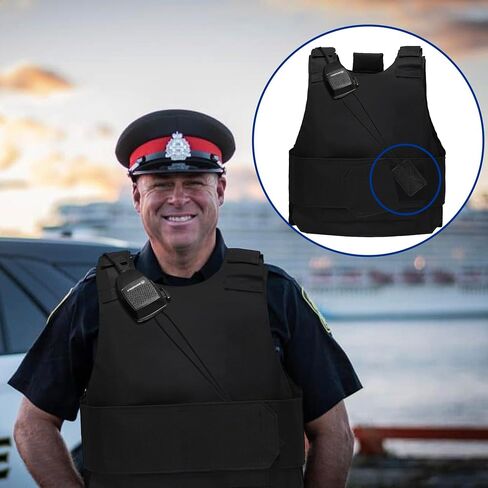 2 Pack Mic Clips for Law Enforcement, Black Radio Mic Holders, Mic Clips for Law Enforcement Vest, Essential Law Enforcement Accessories in Saudi Arabia