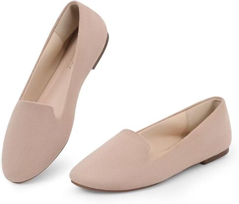 MUSSHOE Flats Shoes for Women Slip on Round Toe Comfortable Women's Flats Ballet Flats Shoes Loafers for Women Red 7.5 in Kuwait