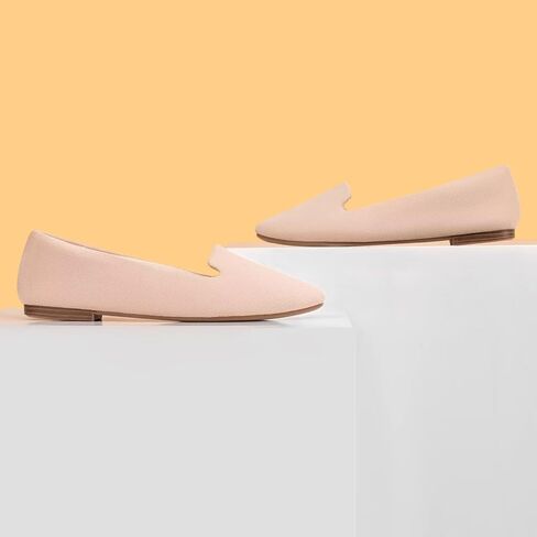 MUSSHOE Flats Shoes for Women Slip on Round Toe Comfortable Women's Flats Ballet Flats Shoes Loafers for Women Red 7.5 in Kuwait