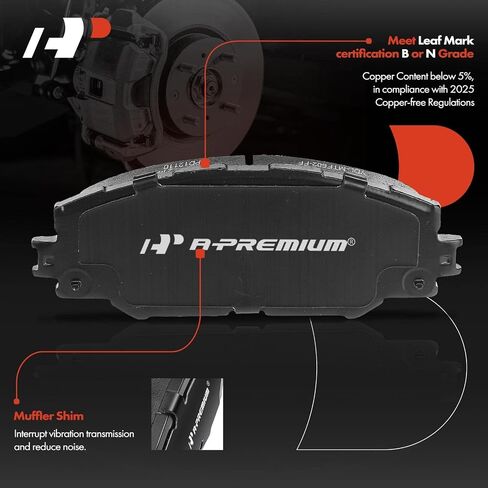 A-Premium 11.65 inch (295.9mm) Front Disc Brake Rotors + Ceramic Pads Kit Compatible with Select Pontiac, Scion and Toyota Models - Vibe 2009-2010, Matrix 2009-2013, RAV4 2006-2018, Mirai, iM, tC in Saudi Arabia