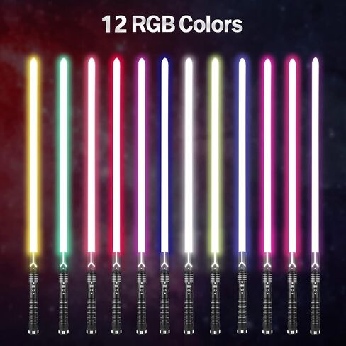 KBASE Force FX Heavy-Duty Dueling Lightsaber - Realistic Metal Hilt, Motion Sensor, 12 Colors, 5 Sound Fonts | Professional Collectible Light Sword for Adults & Boys | Immersive Gift(H) in Saudi Arabia