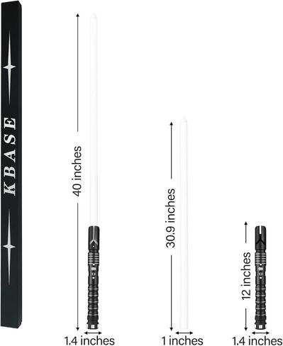 KBASE Force FX Heavy-Duty Dueling Lightsaber - Realistic Metal Hilt, Motion Sensor, 12 Colors, 5 Sound Fonts | Professional Collectible Light Sword for Adults & Boys | Immersive Gift(H) in Saudi Arabia
