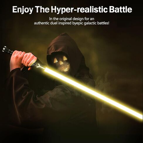 KBASE Force FX Heavy-Duty Dueling Lightsaber - Realistic Metal Hilt, Motion Sensor, 12 Colors, 5 Sound Fonts | Professional Collectible Light Sword for Adults & Boys | Immersive Gift(H) in Saudi Arabia