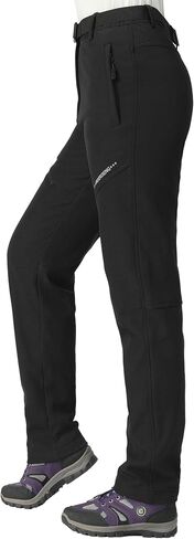 MOERDENG Women's Insulated Snow Ski Pants Waterproof Softshell Pants Fleece Lined Winter Warm Hiking Pants in Saudi Arabia