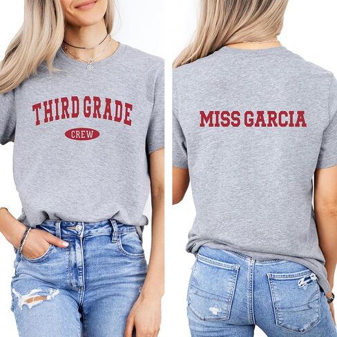 Personalized Teacher Shirts, Grade Level Group Teacher T-Shirts, Matching 4th Grade Team Graphic Tees, Back to School Shirts, Kindergarten, 1st, 2nd, 3rd Grade Teacher Shirts in Saudi Arabia