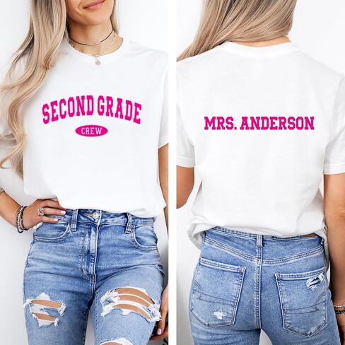 Personalized Teacher Shirts, Grade Level Group Teacher T-Shirts, Matching 4th Grade Team Graphic Tees, Back to School Shirts, Kindergarten, 1st, 2nd, 3rd Grade Teacher Shirts in Saudi Arabia