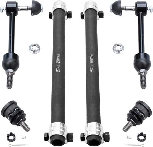 Detroit Axle - Front 14pc Stuning Kit for 1998-2002 Ford Crown Victoria Lincoln Town Car Mercury Grand Marquis ، Tie Rods Ball Coints Sway Bars Pitman Idler Arm Sleeves 1999 2000 2001 emplication in Kuwait