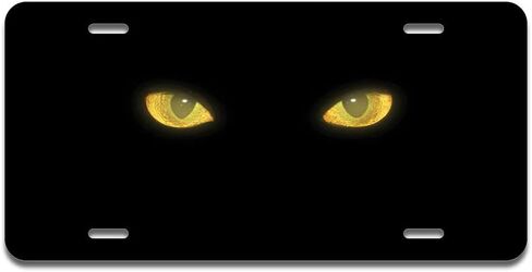 SignMission Cat Eyes Aluminum License Plate | License Plate 12" X 6" Fits Any Car, Truck, SUV, RV, or Trailer | Made in The USA in Saudi Arabia