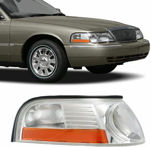 2003 2004 2005 Mercury Grand Marquis Side Marker Light - يحل محل جانب الراكب من مصابيح زاوية إشارة Grand Marquis - ضوء وقوف السيارات يشمل العدسات والسكن in Saudi Arabia