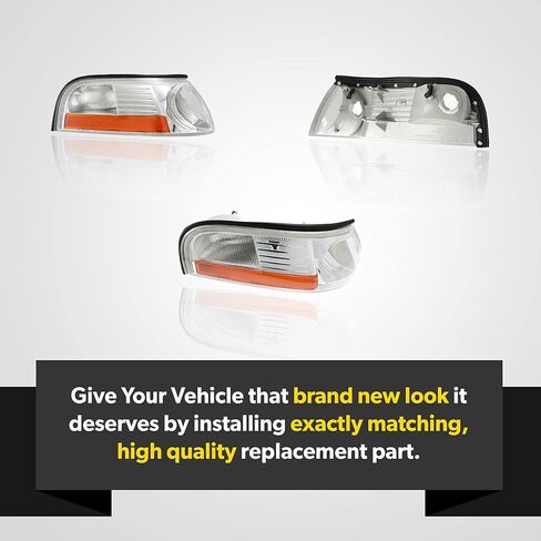 2003 2004 2005 Mercury Grand Marquis Side Marker Light - يحل محل جانب الراكب من مصابيح زاوية إشارة Grand Marquis - ضوء وقوف السيارات يشمل العدسات والسكن in Saudi Arabia