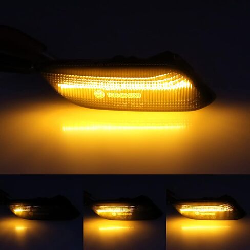 Front Amber Sequential LED Turn Signal Lights Replacement for Z3 Coupe/Roadster 1996-2002, Smoked Lens Dynamic Fender Indicator Side Marker Lamp Replace OE 63132493613, 63132493614 in Saudi Arabia