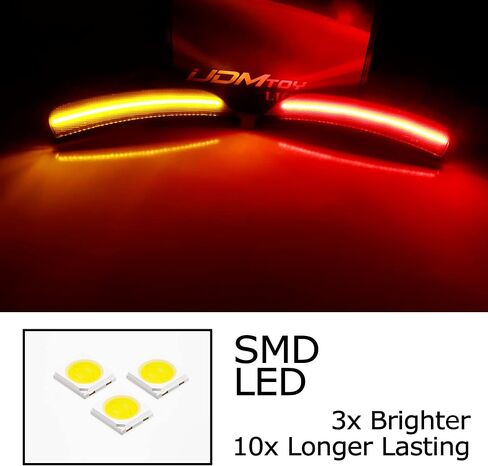iJDMTOY 4pc Set Black-Out Dark Lens Front/Back Full LED Side Marker Lights Compatible With 2017-up Chrysler Pacifica Pinnacle Voyager, Replace OEM Amber/Red Lens Sidemarkers in Saudi Arabia
