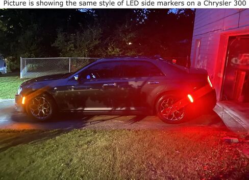 iJDMTOY 4pc Set Black-Out Dark Lens Front/Back Full LED Side Marker Lights Compatible With 2017-up Chrysler Pacifica Pinnacle Voyager, Replace OEM Amber/Red Lens Sidemarkers in Saudi Arabia