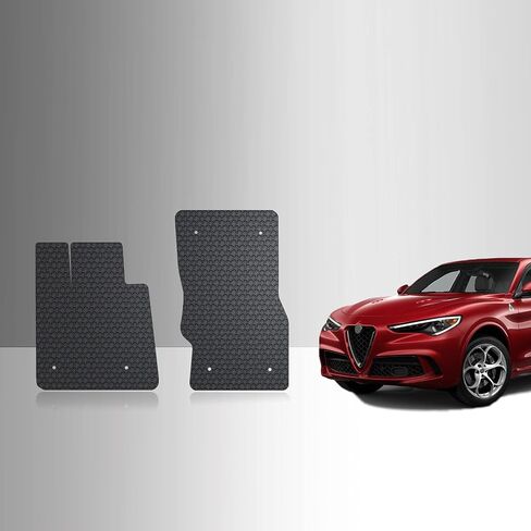 Toughpro Cargo/Trunk Mats Accessories for Alfa Romeo Stelvio بدون مضخم صوت جميع الطقس الثقيل (Made in USA) Black Rubber 2018 2019 2020 2021 2022 2023 2024 2025 in Kuwait