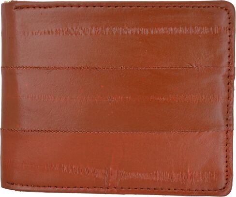 MARSHAL Eel Skin Soft Leather Bifold Wallet with Center Money Clip in Saudi Arabia