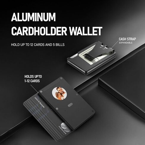 Slim&Thin wallet for men ; Rfid wallet mens ; Slim RFID Credit Card Holder ; Find My wallets ; Gift Wallet for Men/Women. (Black) in Kuwait