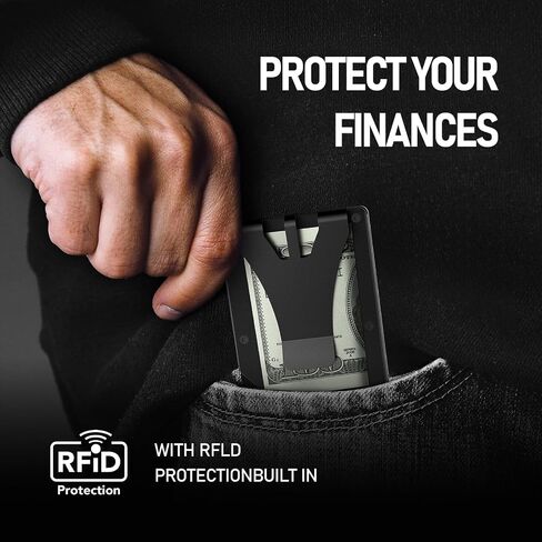 Slim&Thin wallet for men ; Rfid wallet mens ; Slim RFID Credit Card Holder ; Find My wallets ; Gift Wallet for Men/Women. (Black) in Kuwait