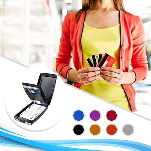 RFID Cash and Cards Wallet - 2024 New Slim Metal Wallet for Men RFID ائتمان بطاقة الائتمان بطاقة ائتمان RFID محفظة in Saudi Arabia