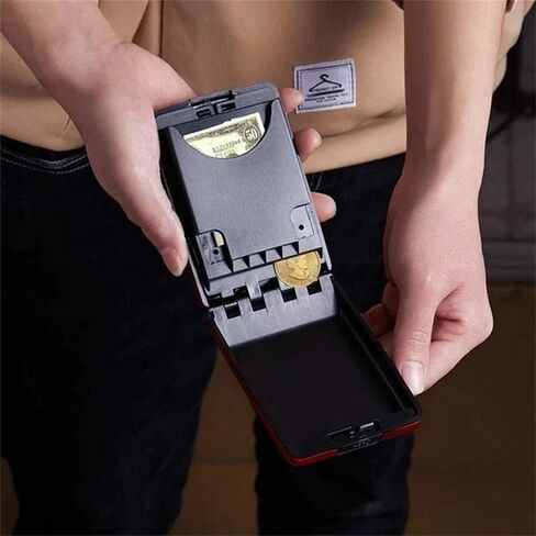 RFID Cash and Cards Wallet - 2024 New Slim Metal Wallet for Men RFID ائتمان بطاقة الائتمان بطاقة ائتمان RFID محفظة in Saudi Arabia