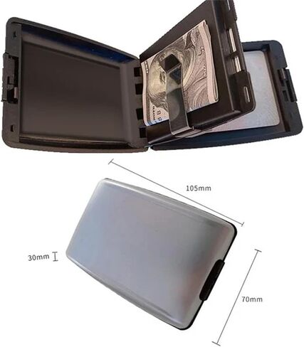 RFID Cash and Cards Wallet - 2024 New Slim Metal Wallet for Men RFID ائتمان بطاقة الائتمان بطاقة ائتمان RFID محفظة in Saudi Arabia