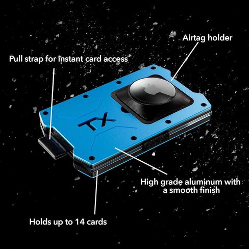TITAN X Wallet | Minimalist Slim Metal anti RFID Wallet with Money Clip | Front Pocket Wallet | Pro Slide Edition (Airtag Ready, Gunmetal) in Saudi Arabia