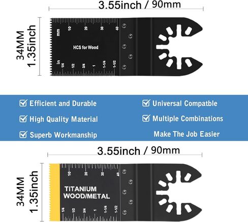 55 قطعة من شفرات المنشار الخشبية العالمية المتأرجحة متعددة المهام سريعة الإصدار تناسب كابل ديوالت بورتر بلاك آند ديكر روكويل ريدجيد ريوبي ميلووكي شيكاغو كرافتسمان in Kuwait