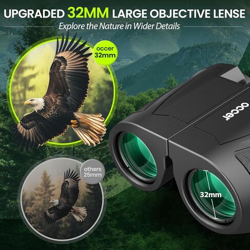 15X30 Compact Binoculars for Adults and Kids - Occer High Powered Binoculars for Bird Watching Easy Focus HD Binoculars for Travel Outdoor Hunting in Kuwait