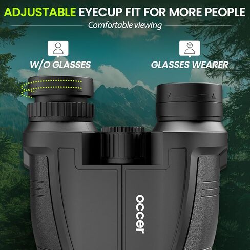 15X30 Compact Binoculars for Adults and Kids - Occer High Powered Binoculars for Bird Watching Easy Focus HD Binoculars for Travel Outdoor Hunting in Kuwait