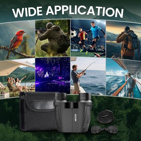 15X30 Compact Binoculars for Adults and Kids - Occer High Powered Binoculars for Bird Watching Easy Focus HD Binoculars for Travel Outdoor Hunting in Kuwait