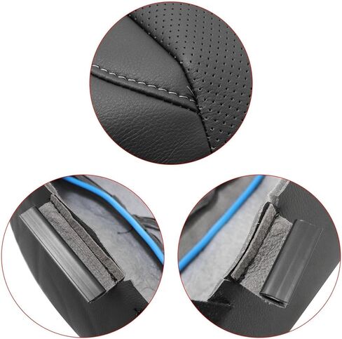 GXARTS Driver Side Bottom Lower Replacement Perforated Leather Seat Cover Black Compatible with Ford Fusion Titanium 2013 2014 2015 2016 2017 Fit for Ford Edge 2013 2014 2015 2016 2017 in Saudi Arabia