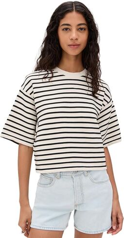 ANINE BING Women's Myers Cropped Tee in Saudi Arabia